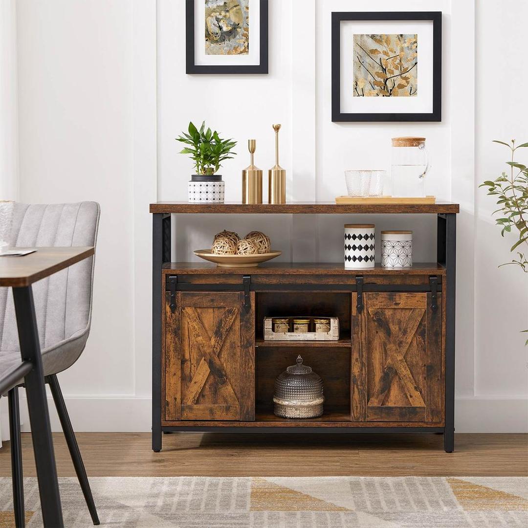 Opbergdressoir met Twee Schuifdeuren – Ruim Sideboard voor Woonkamer of Eetkamer
