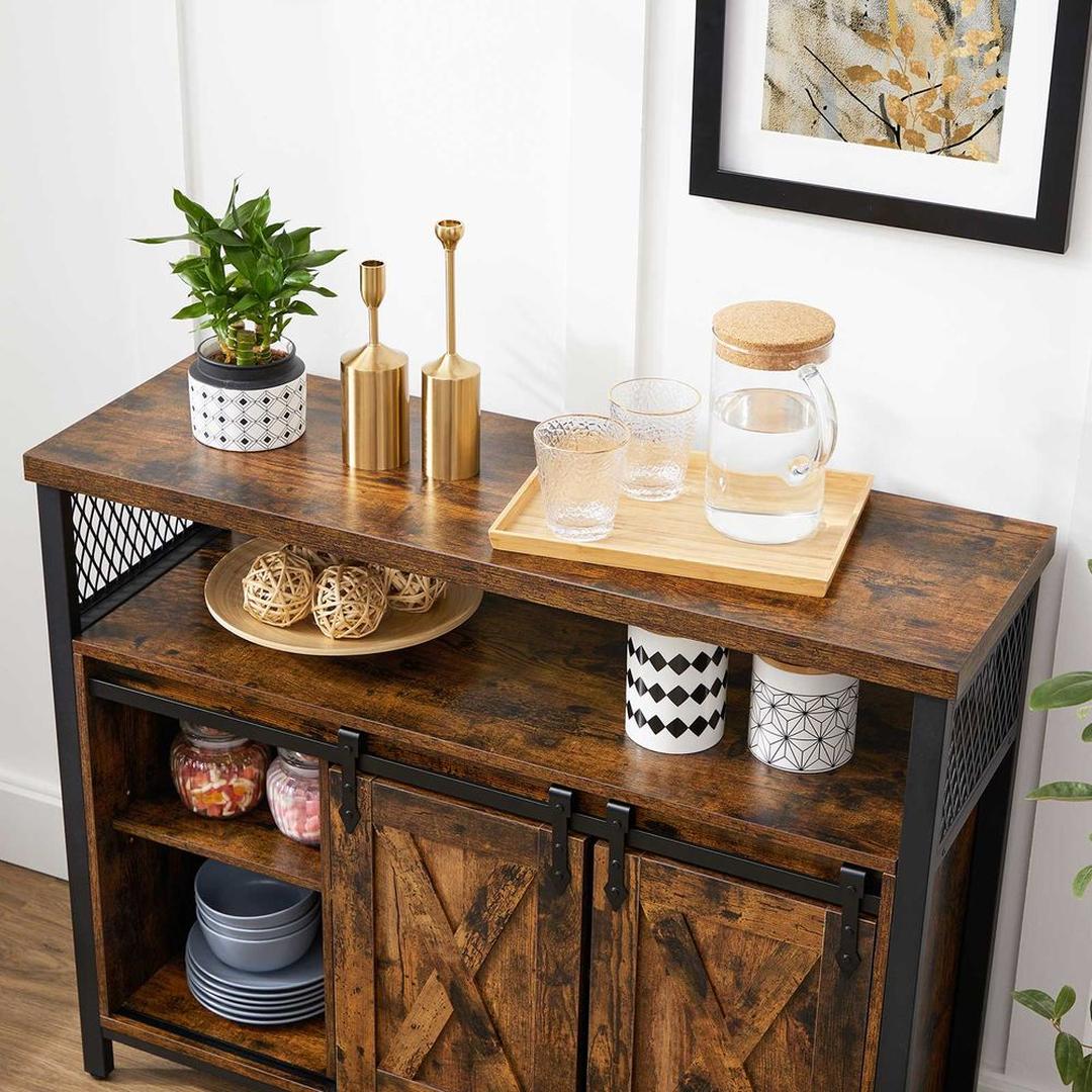 Opbergdressoir met Twee Schuifdeuren – Ruim Sideboard voor Woonkamer of Eetkamer