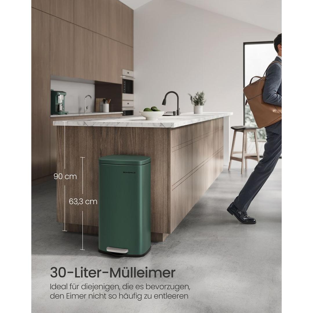 Keukenafvalbak 30 Liter – Vrijstaande Vuilnisbak met Deksel