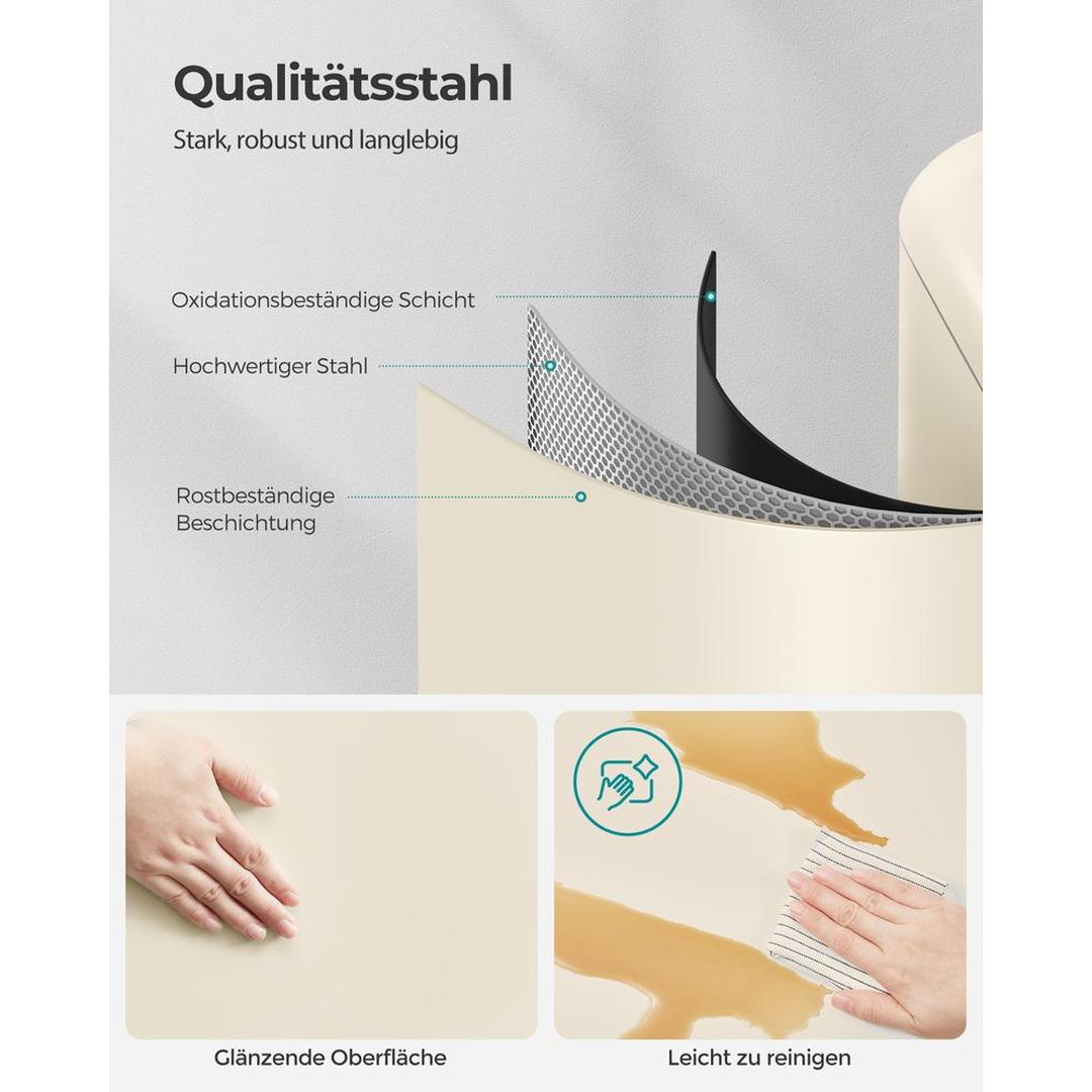 Vrijstaande Afvalbak 30 Liter – Praktische Vuilnisemmer voor Keuken, Kantoor of Bijkeuken