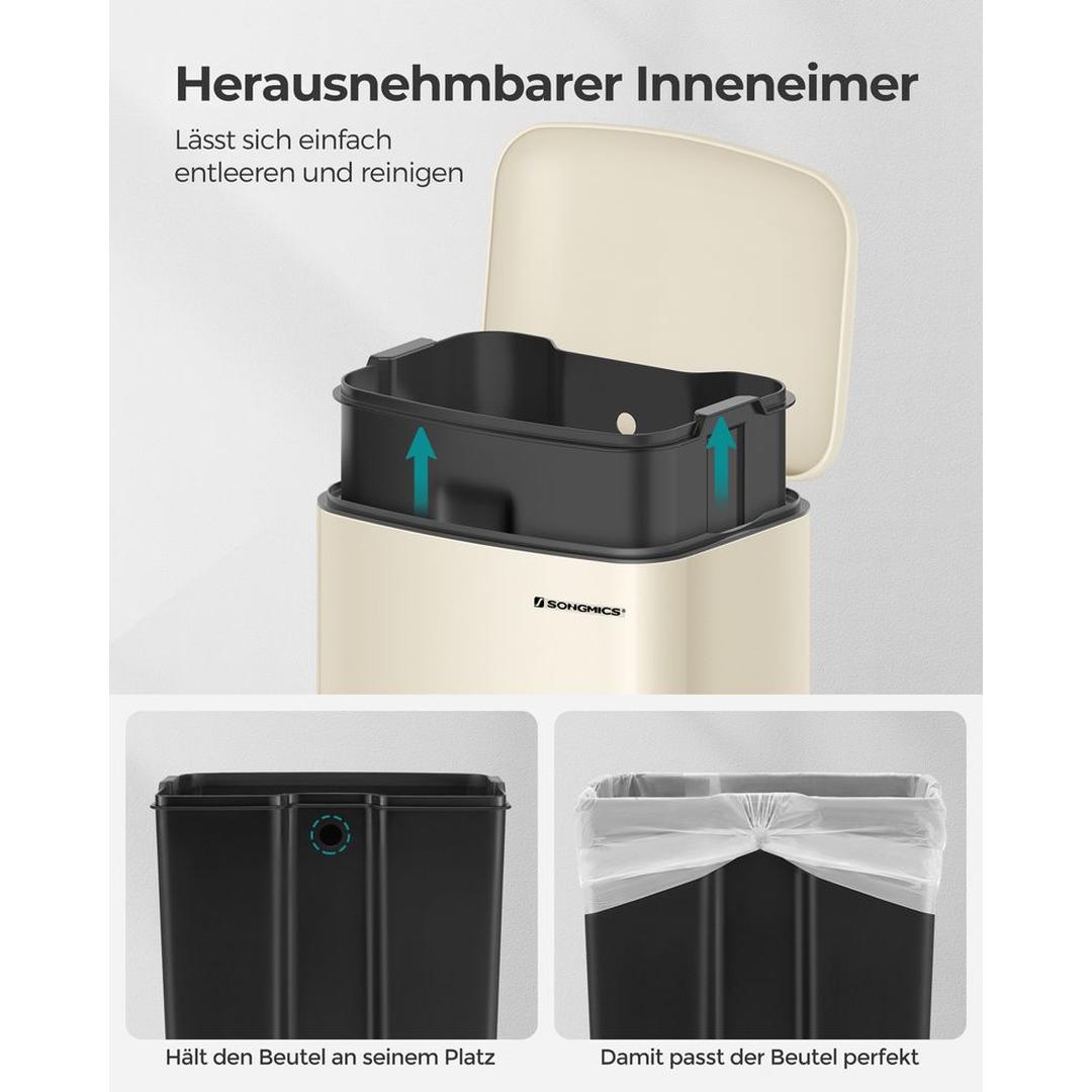 Vrijstaande Afvalbak 30 Liter – Praktische Vuilnisemmer voor Keuken, Kantoor of Bijkeuken