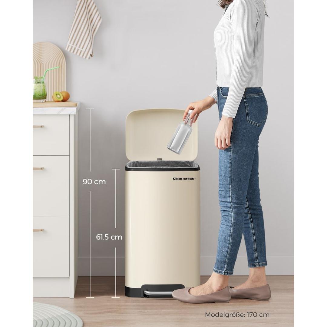 Vrijstaande Afvalbak 30 Liter – Praktische Vuilnisemmer voor Keuken, Kantoor of Bijkeuken