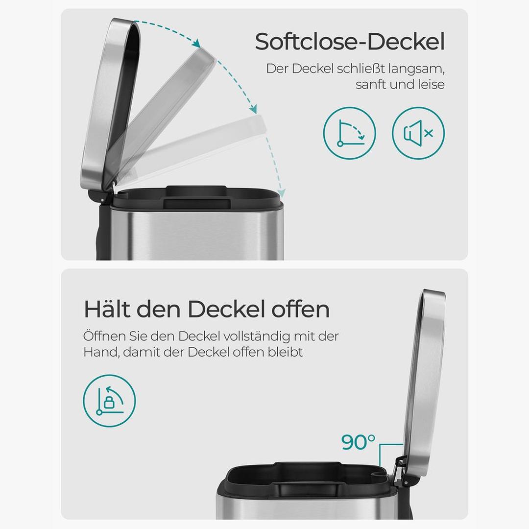 Keukenafvalbak 30 Liter – Vrijstaande Vuilnisbak met Deksel