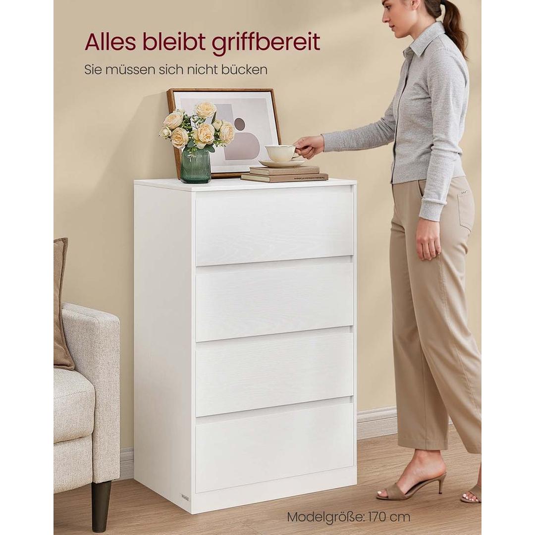Ladekast met 4 lades – modern minimalistisch design, houtspaanplaat/MDF, 60 cm breed