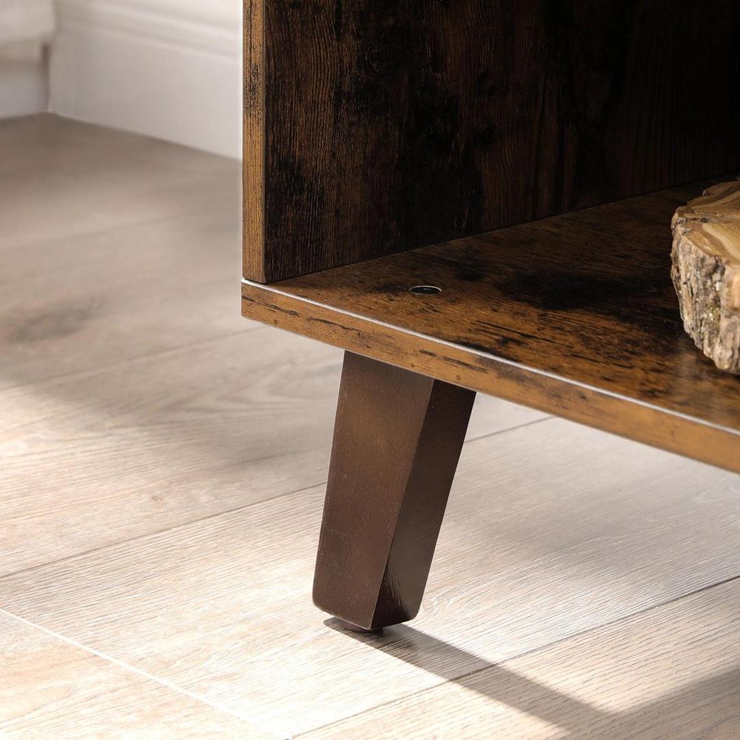 Houten TV-Meubel met 2 Deuren – Industriële Lage TV-Kast voor Woonkamer en Media-opslag