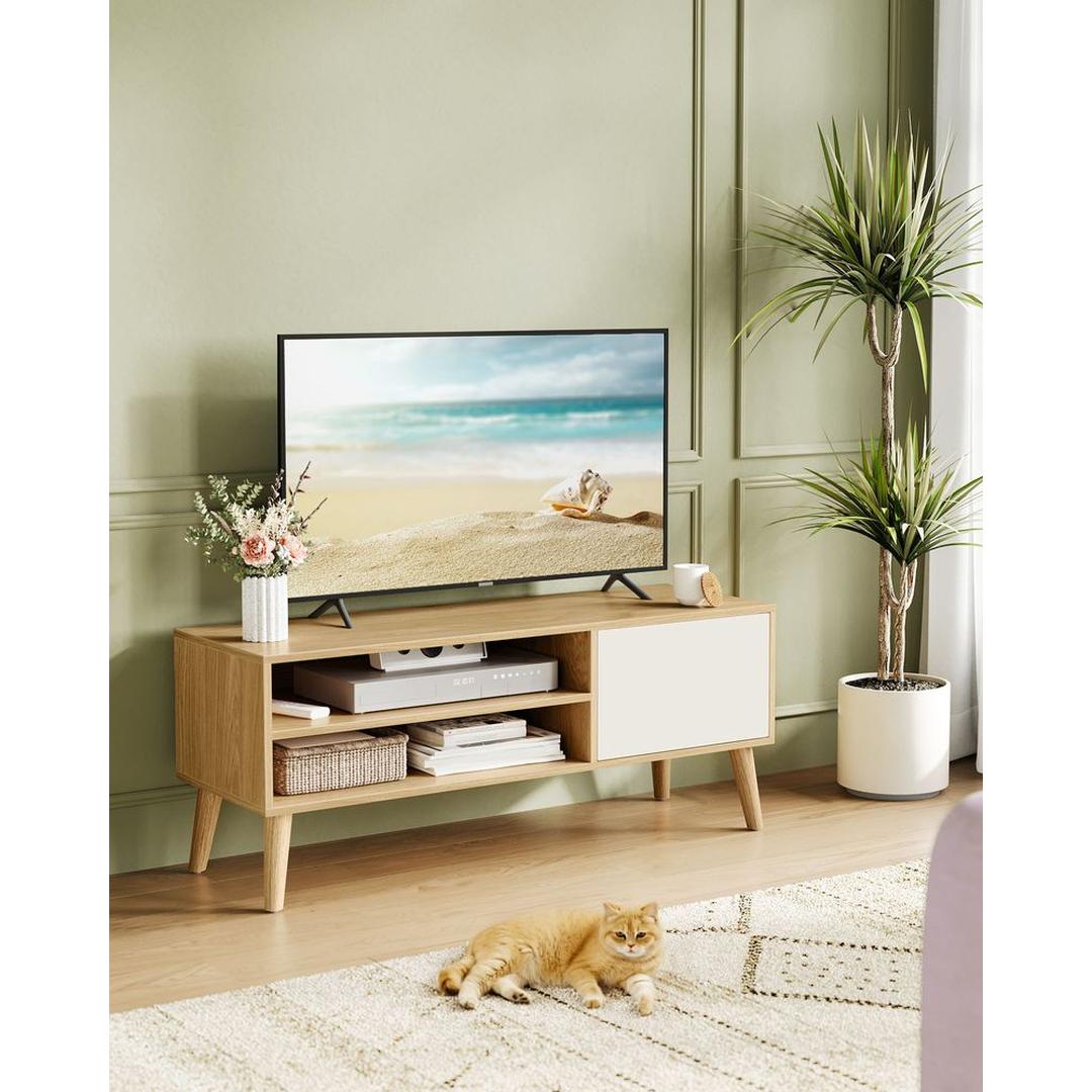 TV-Meubel met 1 Deur – 120 × 40 × 49 cm – Compacte Lage Opbergkast voor Woonkamer en Media-apparatuur
