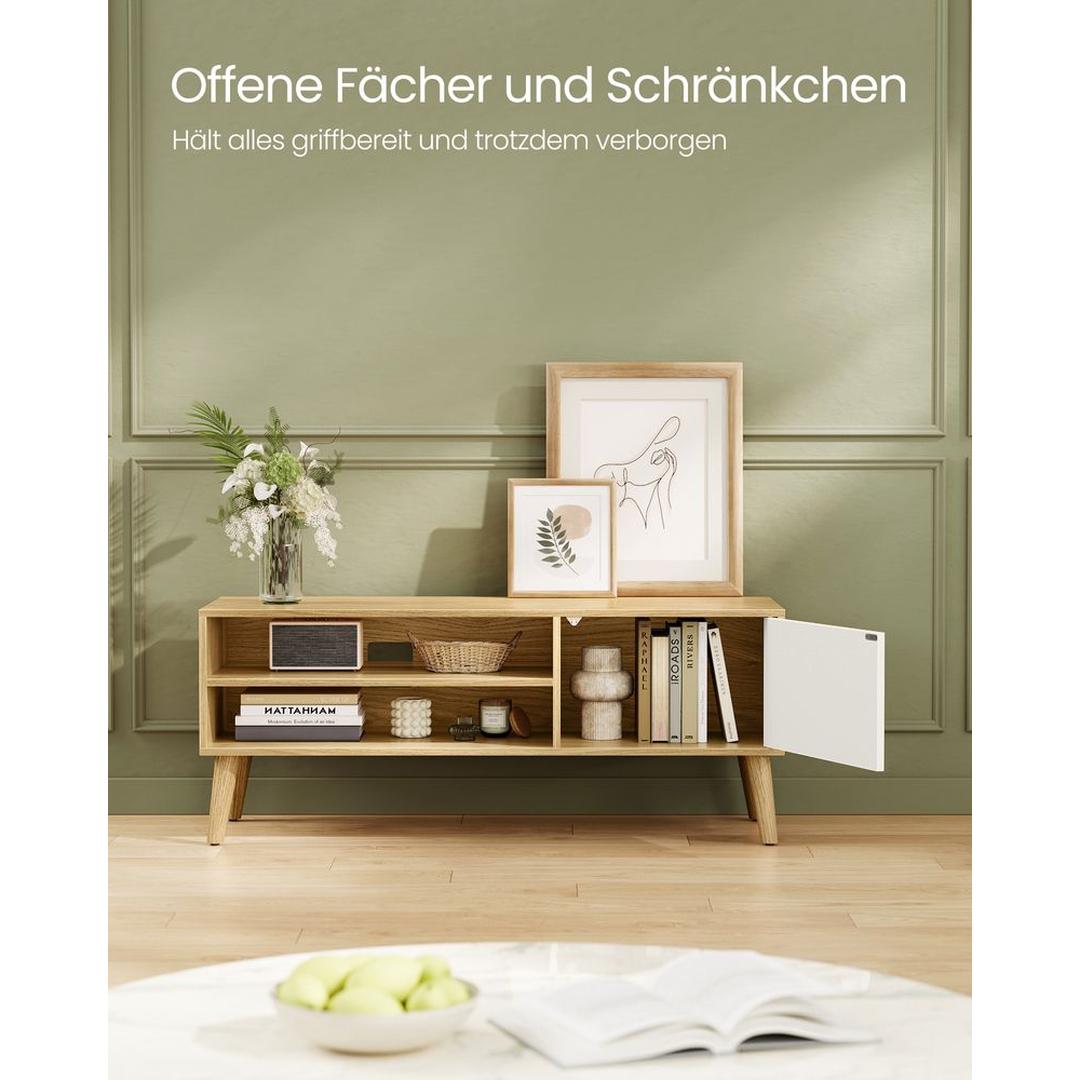 TV-Meubel met 1 Deur – 120 × 40 × 49 cm – Compacte Lage Opbergkast voor Woonkamer en Media-apparatuur