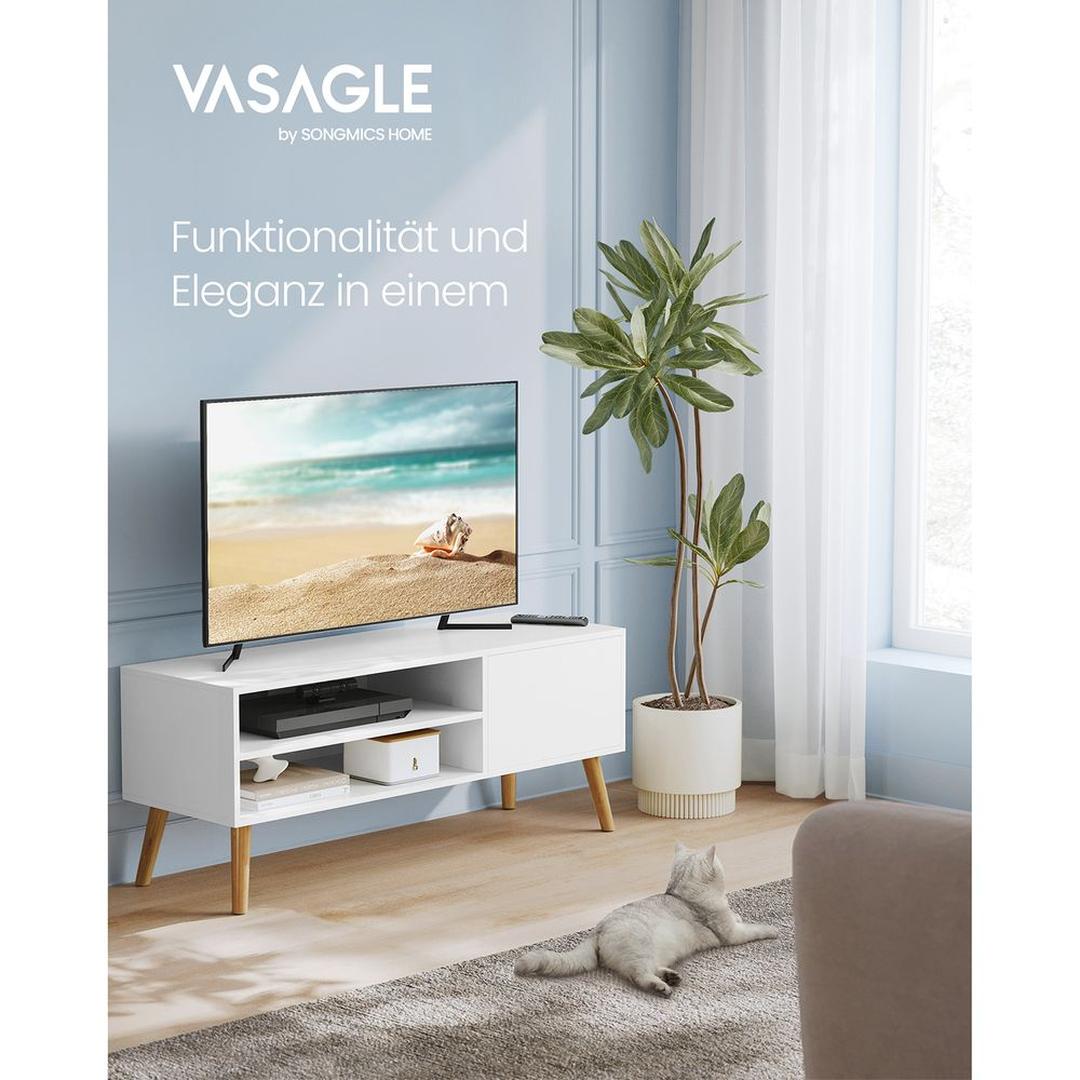 TV-Meubel met 1 Deur – 120 × 40 × 49 cm – Compacte Lage Opbergkast voor Woonkamer en Media-apparatuur