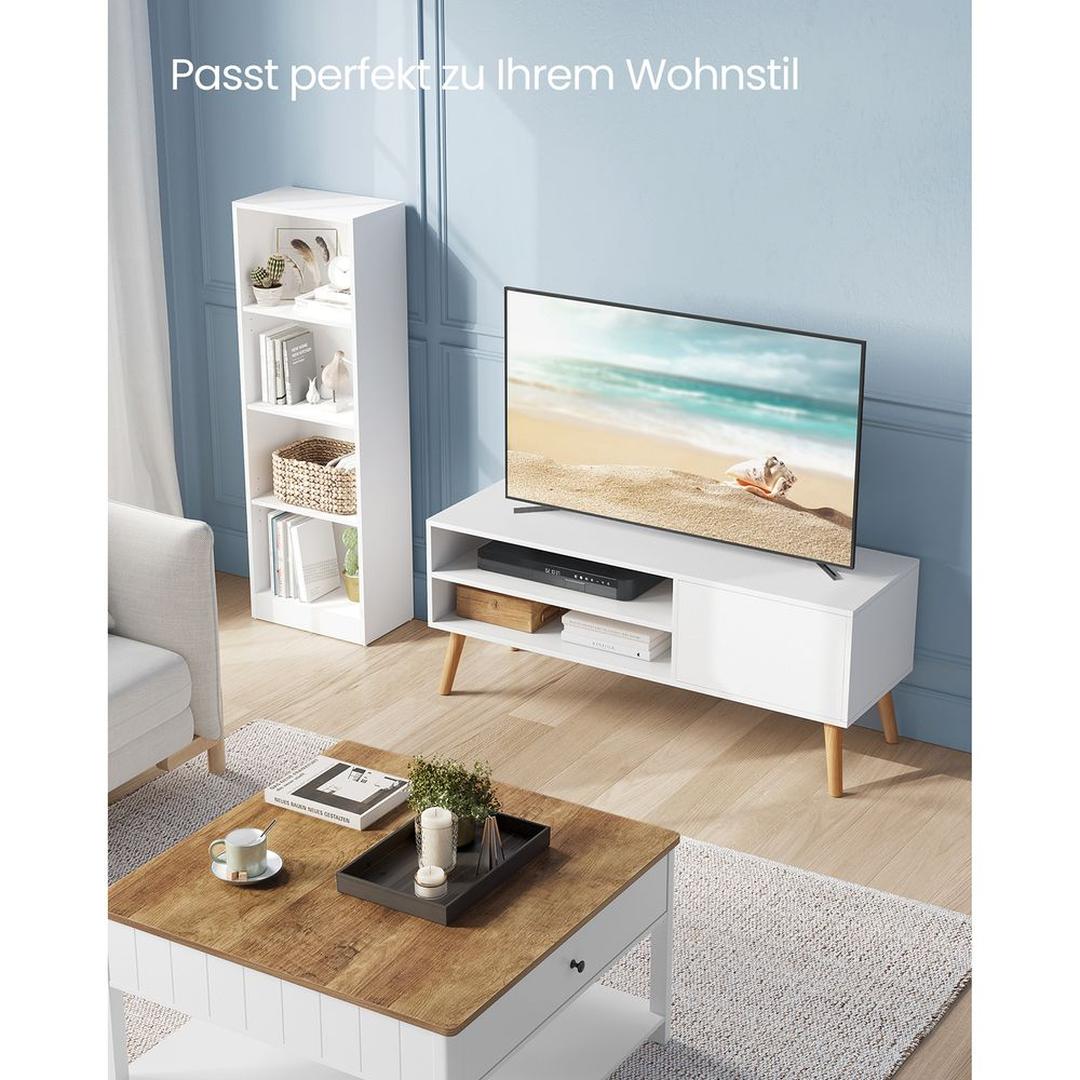 TV-Meubel met 1 Deur – 120 × 40 × 49 cm – Compacte Lage Opbergkast voor Woonkamer en Media-apparatuur