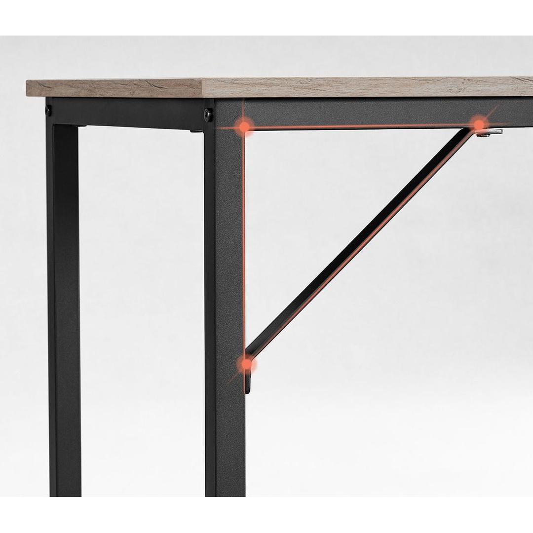 Compact Bureau met Metalen Frame – 50 × 80 × 76 cm – Stevig Werkblad voor Thuiswerk en Studie