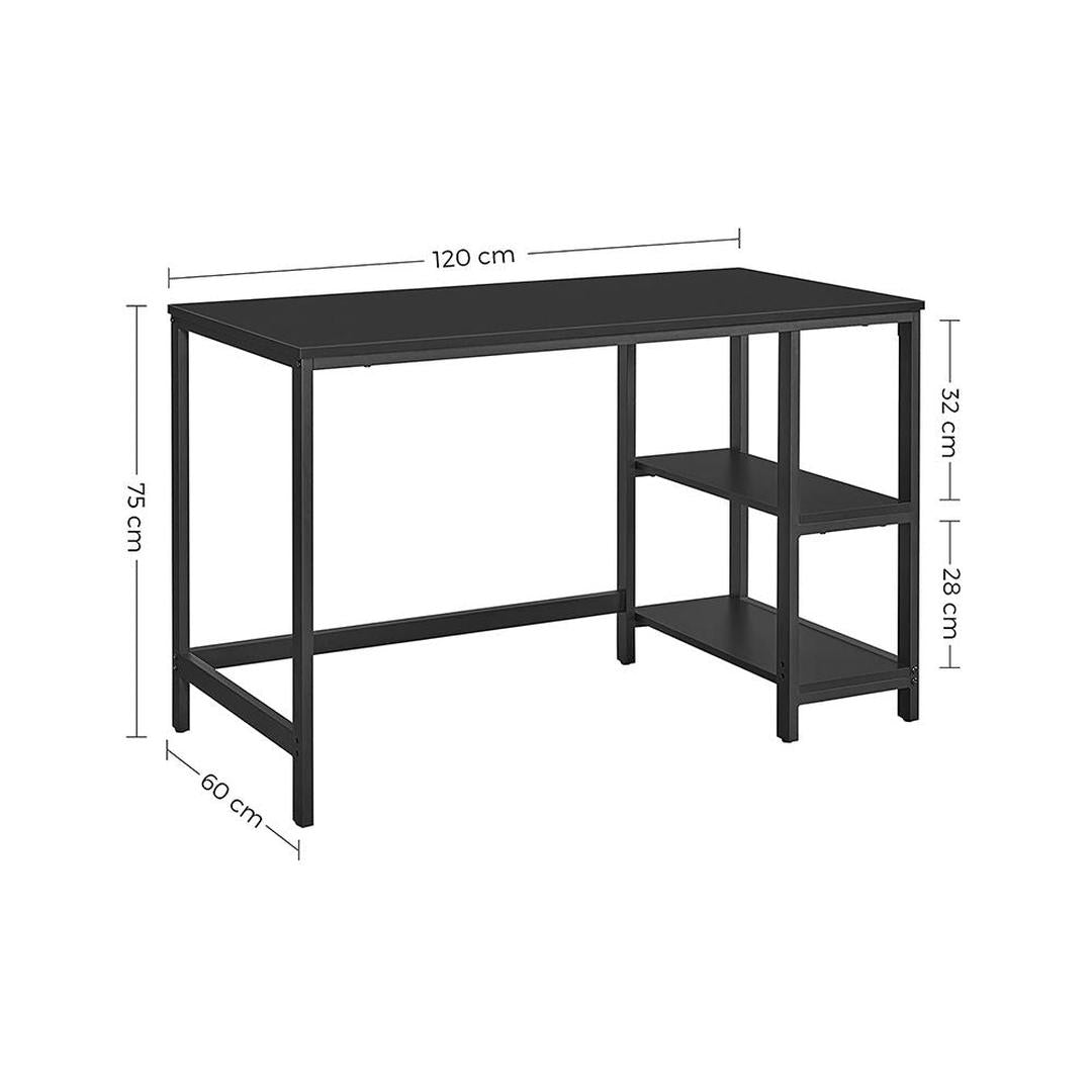 Modern Bureau met 2 Opbergplanken – Strak Werkblad voor Thuiswerk, Studie of Kantoor