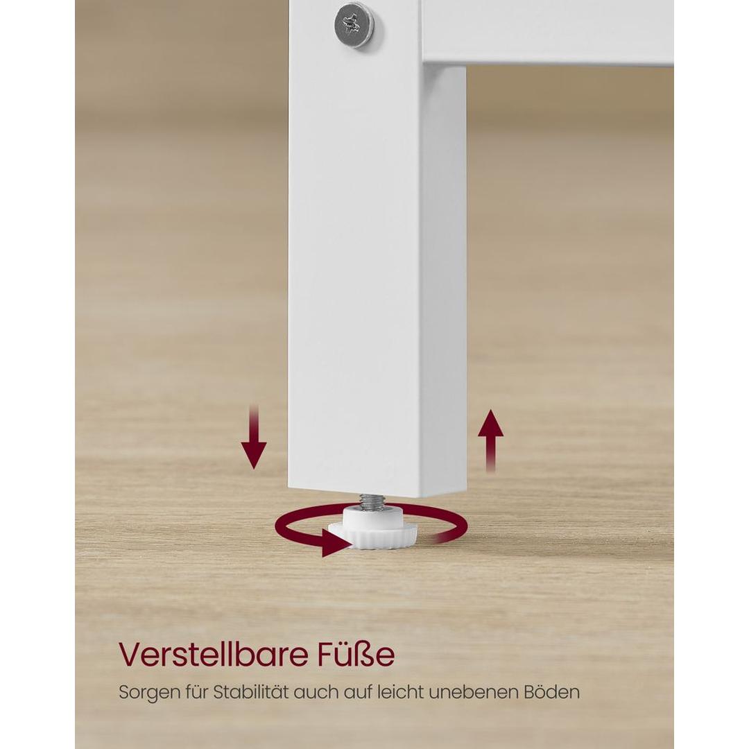 Modern Bureau met 2 Opbergplanken – Strak Werkblad voor Thuiswerk, Studie of Kantoor