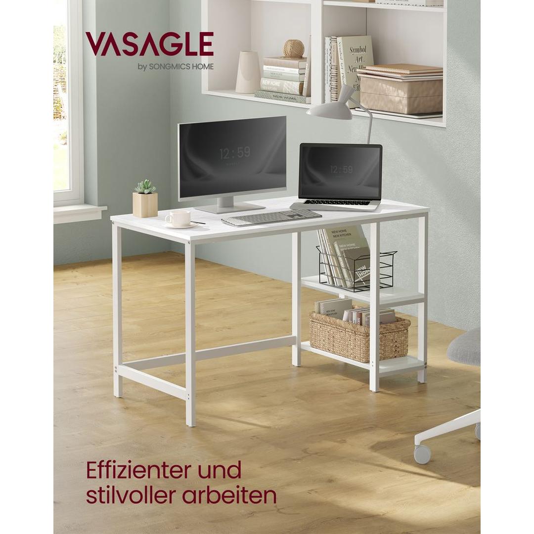 Modern Bureau met 2 Opbergplanken – Strak Werkblad voor Thuiswerk, Studie of Kantoor