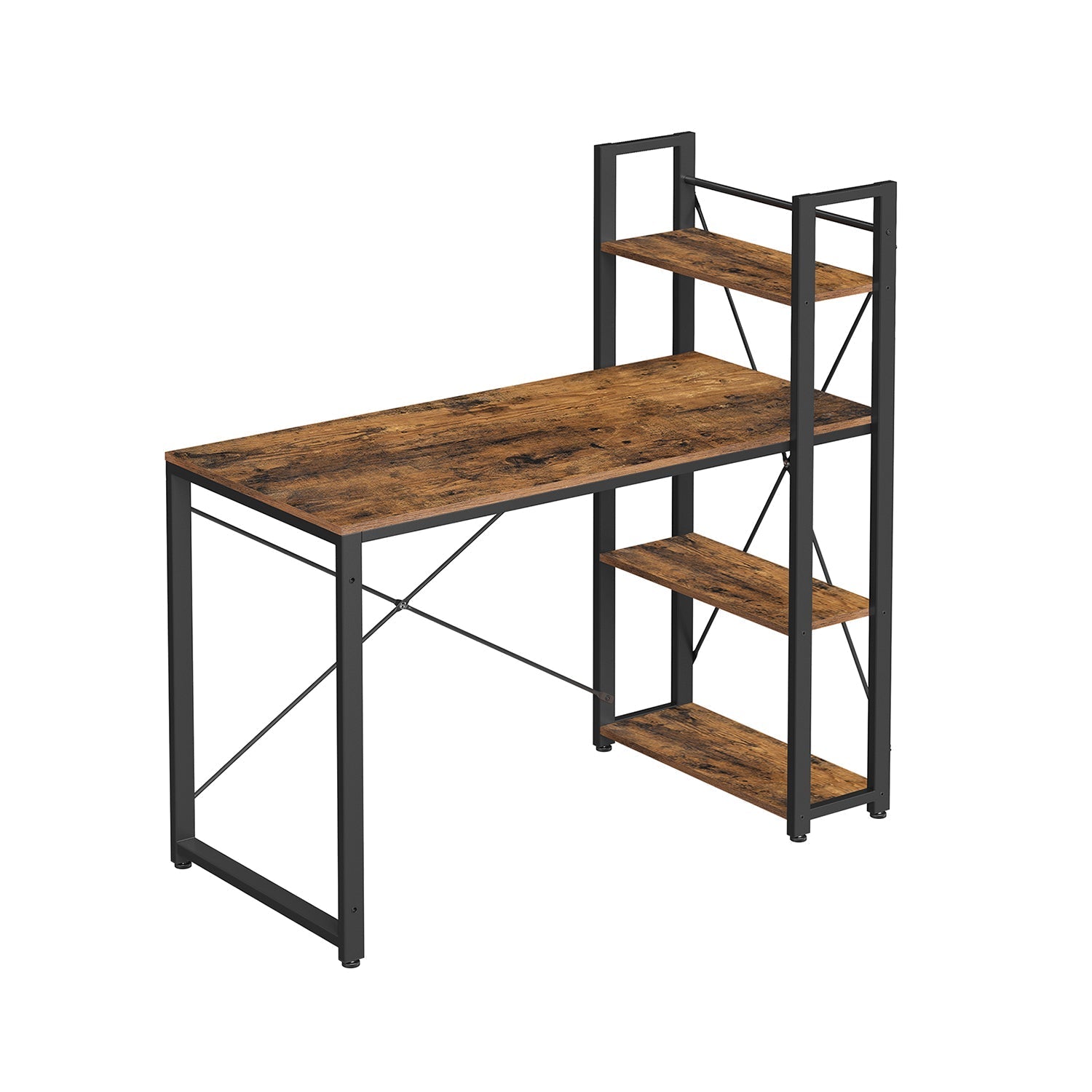 Computertafel met Opbergrek Links of Rechts Monteerbaar – Praktisch Bureau voor Thuiswerk en Studie