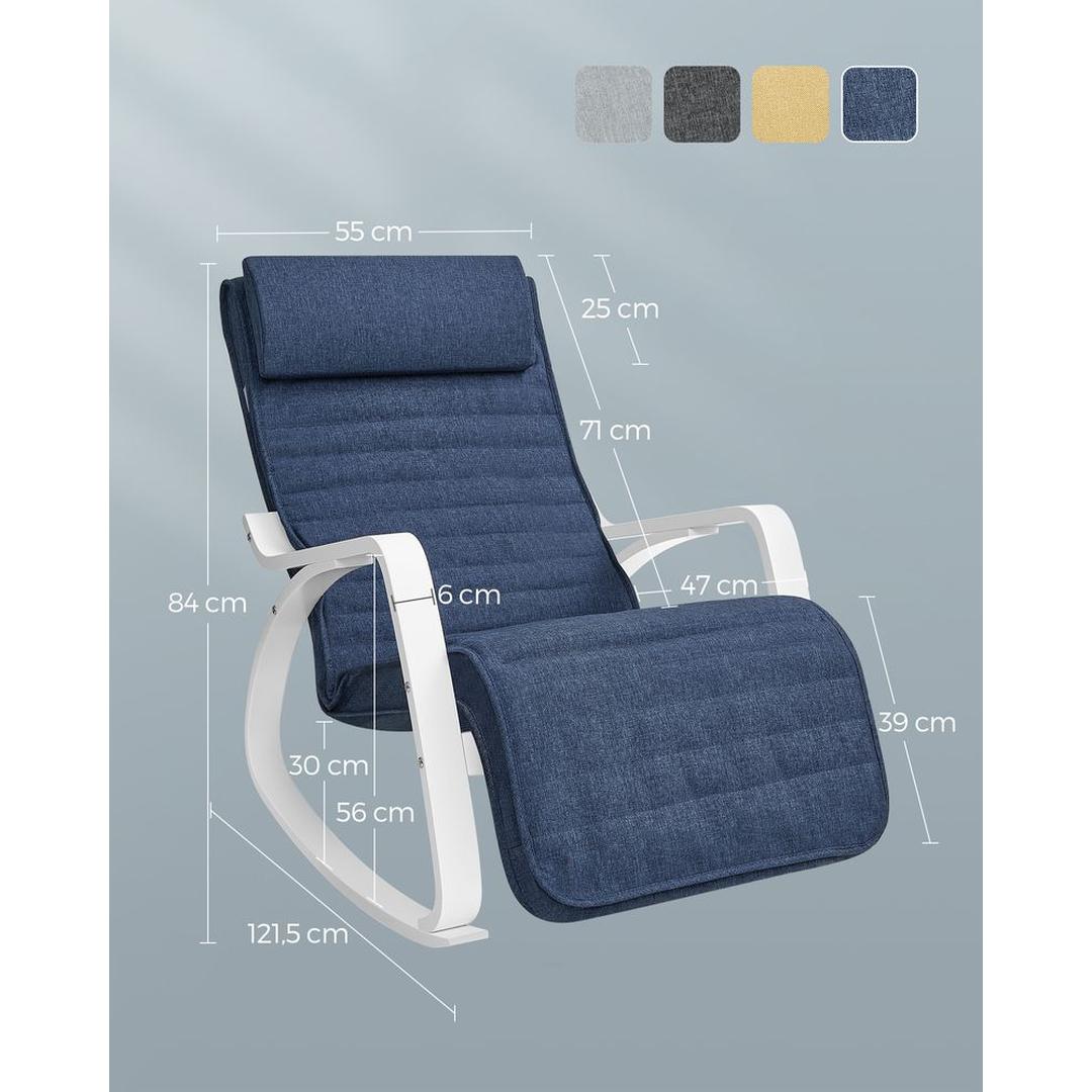 Schommelstoel van Berkenhout – Houten Relaxstoel voor Woonkamer, Leeshoek of Veranda