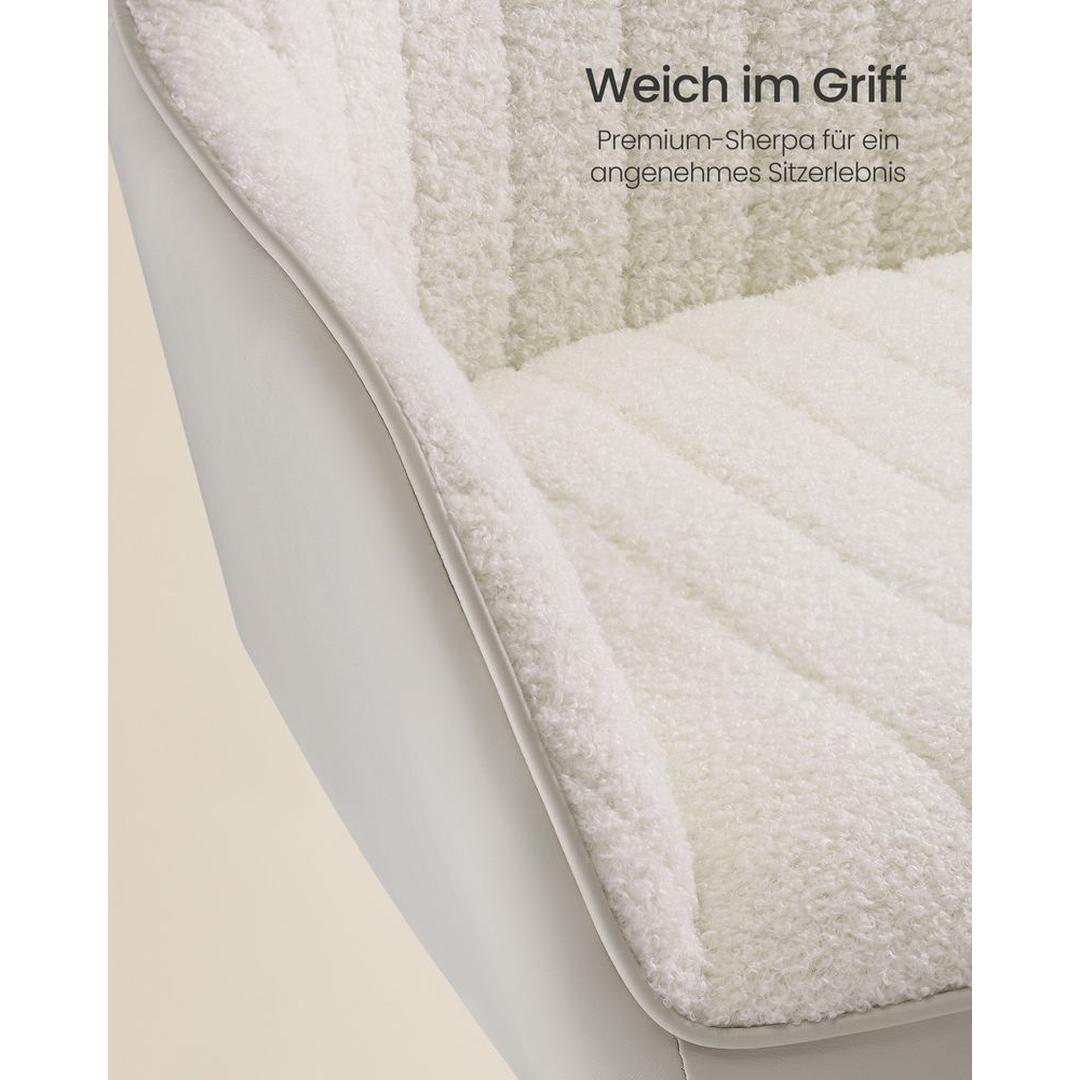 In Hoogte Verstelbare Bureaustoel met Fluwelen Bekleding – Comfortabele Stoel voor Thuiswerk en Kantoor