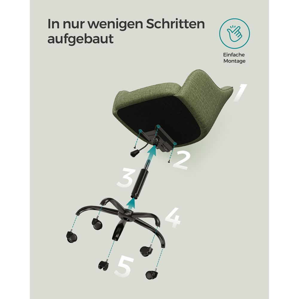 In Hoogte Verstelbare Bureaustoel – Comfortabele Werkstoel voor Thuis en Kantoor