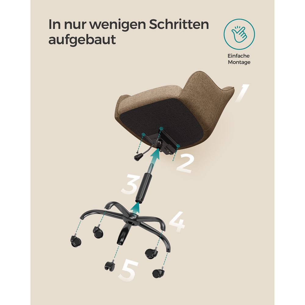 In Hoogte Verstelbare Bureaustoel – Comfortabele Werkstoel voor Thuis en Kantoor