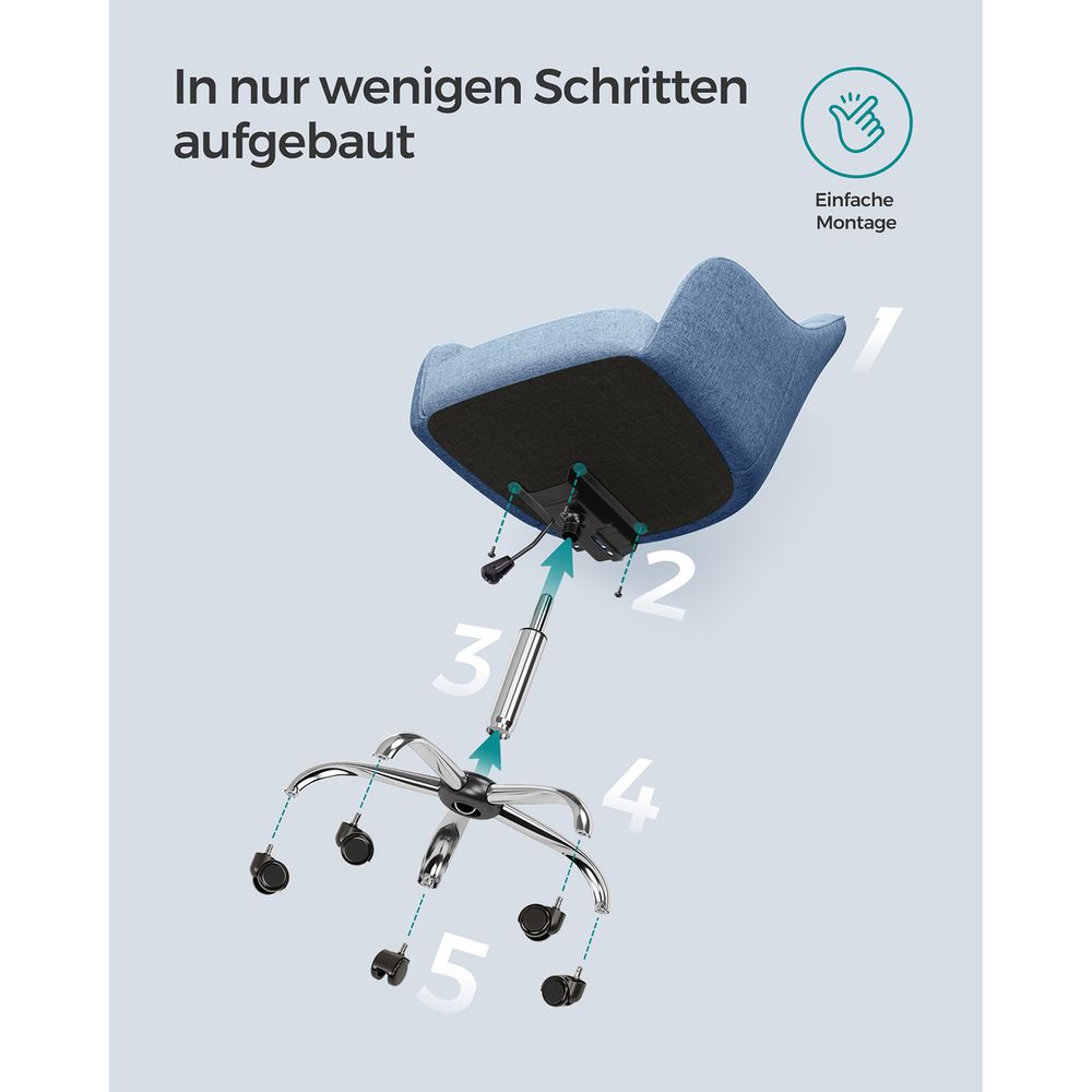In Hoogte Verstelbare Bureaustoel – Comfortabele Werkstoel voor Thuis en Kantoor