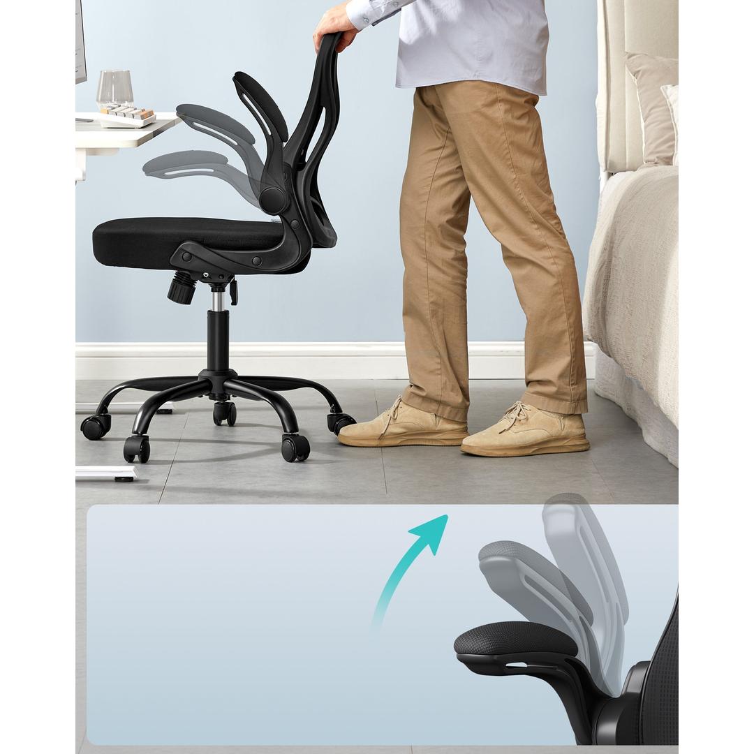 Ergonomische bureaustoel – in hoogte verstelbaar, opklapbare armleuningen, ademende mesh bekleding