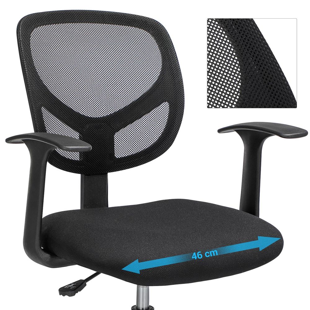 Ergonomische Bureaustoel met Armleuningen – Comfortabele Werkstoel voor Thuis en Kantoor