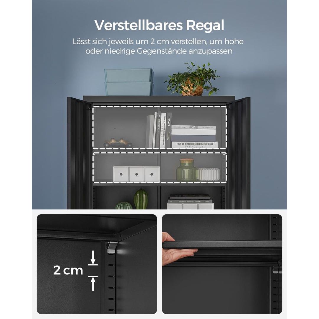 Archiefkast met 2 Deuren – Afsluitbare Opbergkast voor Kantoor en Thuiswerkplek