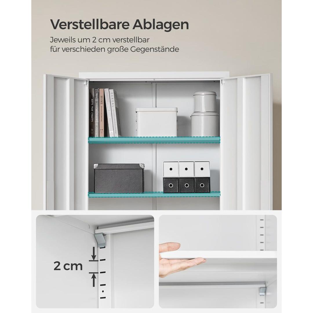 Archiefkast met 2 Deuren – Afsluitbare Opbergkast voor Kantoor en Thuiswerkplek