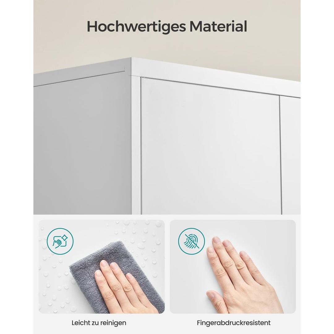 Archiefkast met 2 Deuren – Afsluitbare Opbergkast voor Kantoor en Thuiswerkplek
