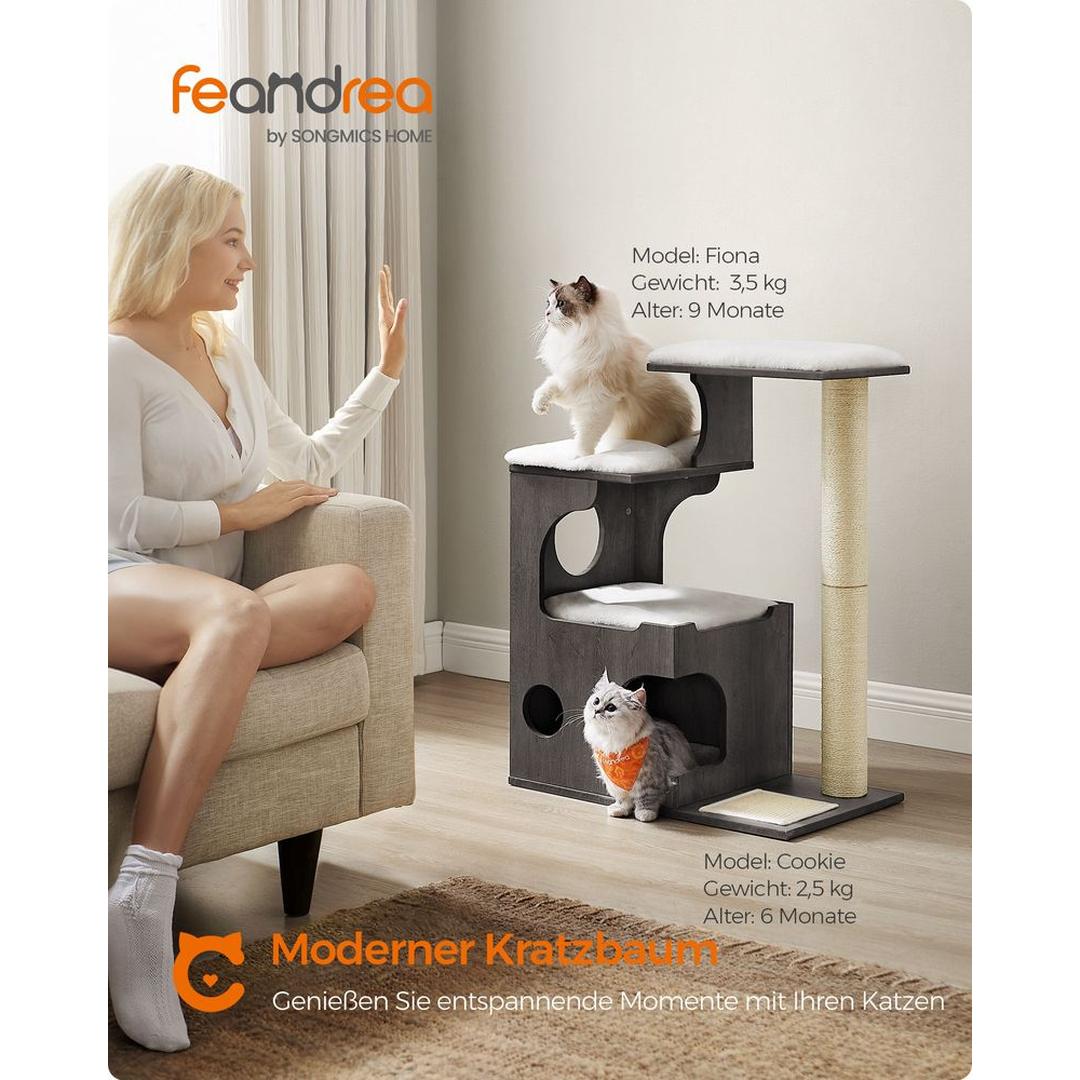 Krabpaal 88 cm in Vintagebruin – Compact Klim- en Speelmeubel voor Katten