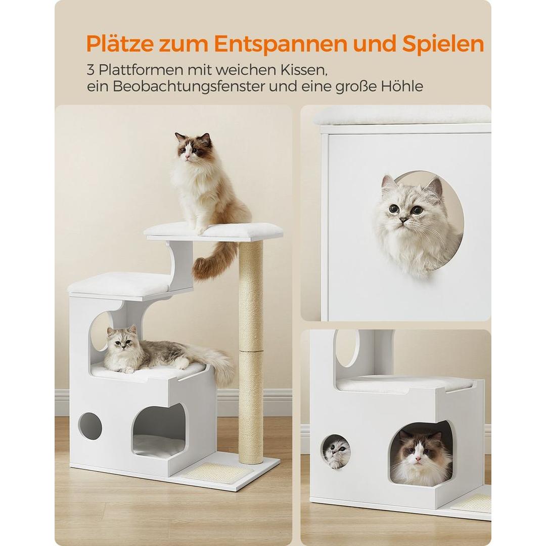 Krabpaal 88 cm in Vintagebruin – Compact Klim- en Speelmeubel voor Katten