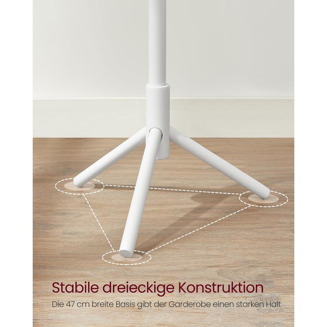 Vrijstaand Kledingrek voor Jassen en Kleding – Stabiel Staand Model voor Slaapkamer of Hal