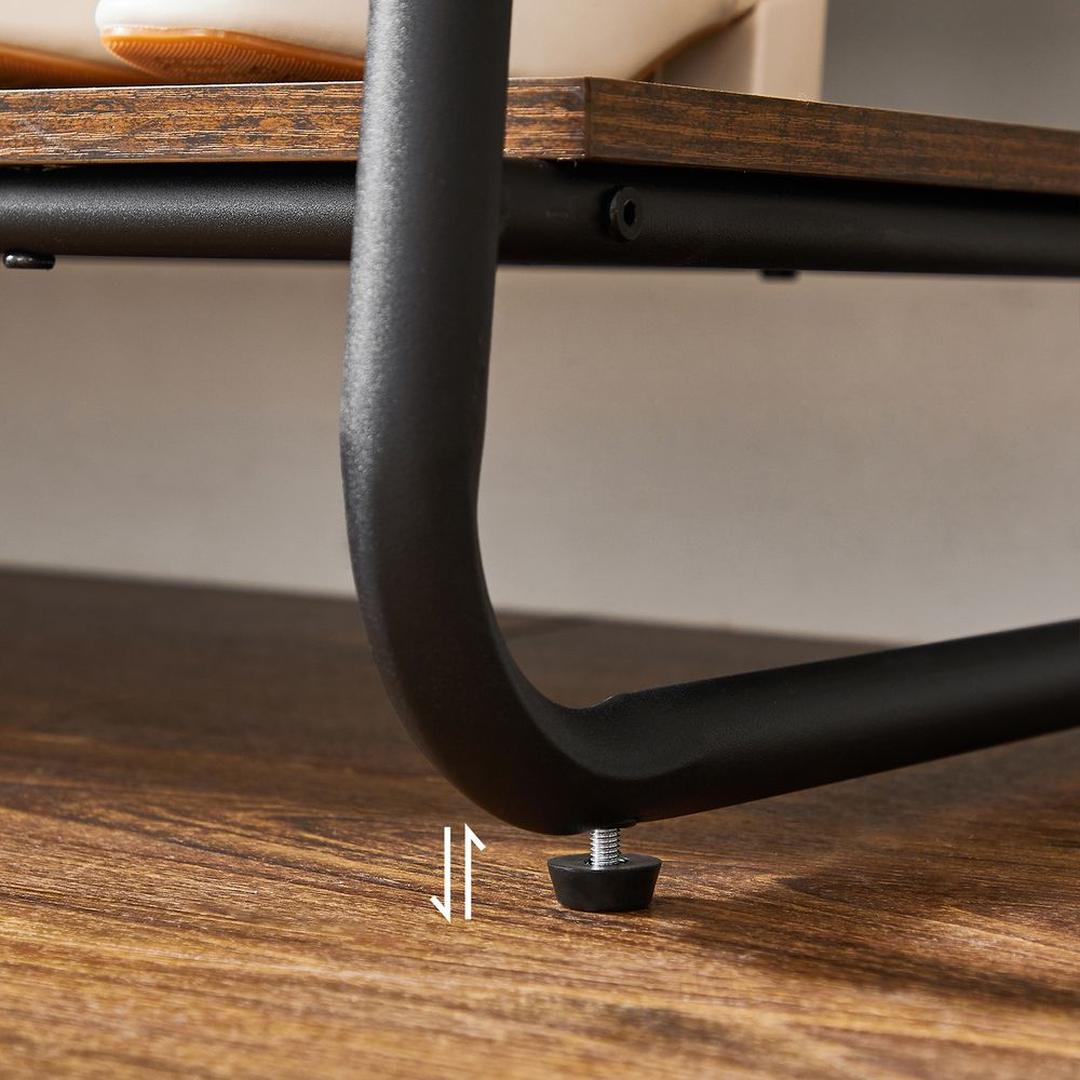 Kledingrek in Vintagebruin en Zwart – Vrijstaand Metalen Ontwerp voor Slaapkamer of Hal