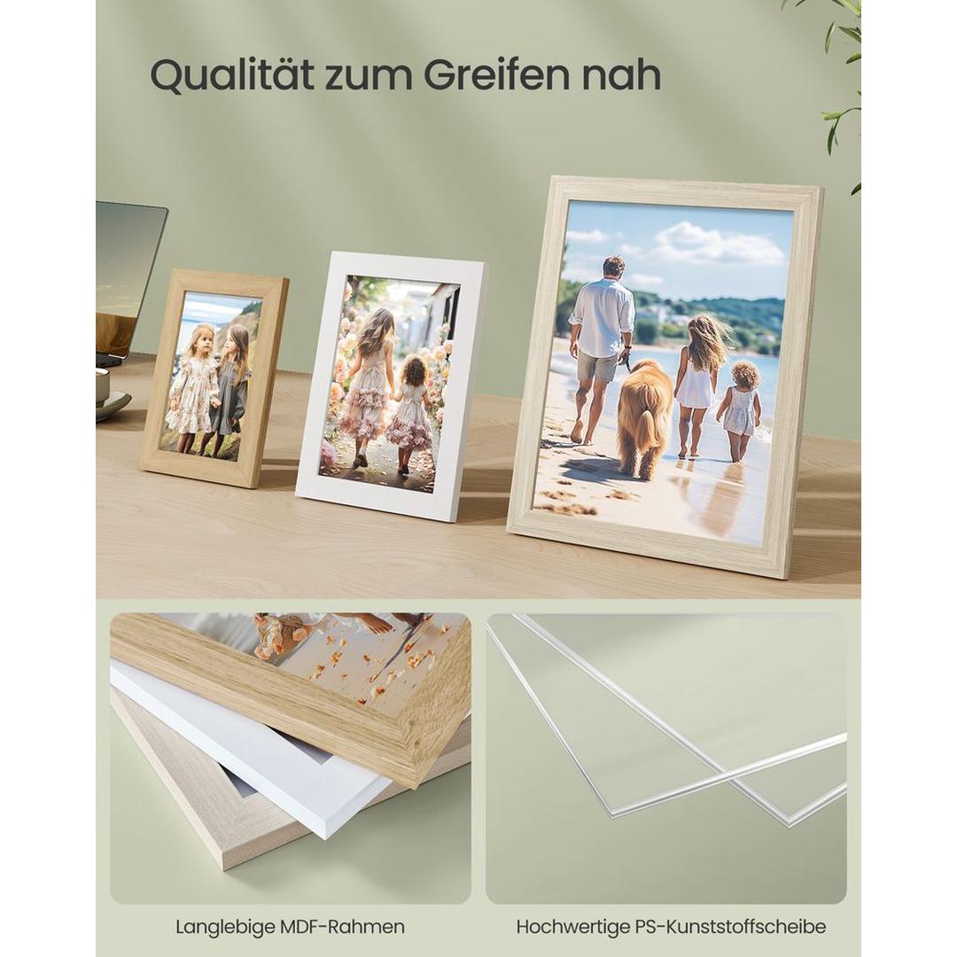 Fotolijsten Set van 10 – Zwarte Bilderframes voor Wand of Tafel met Verschillende Formaten