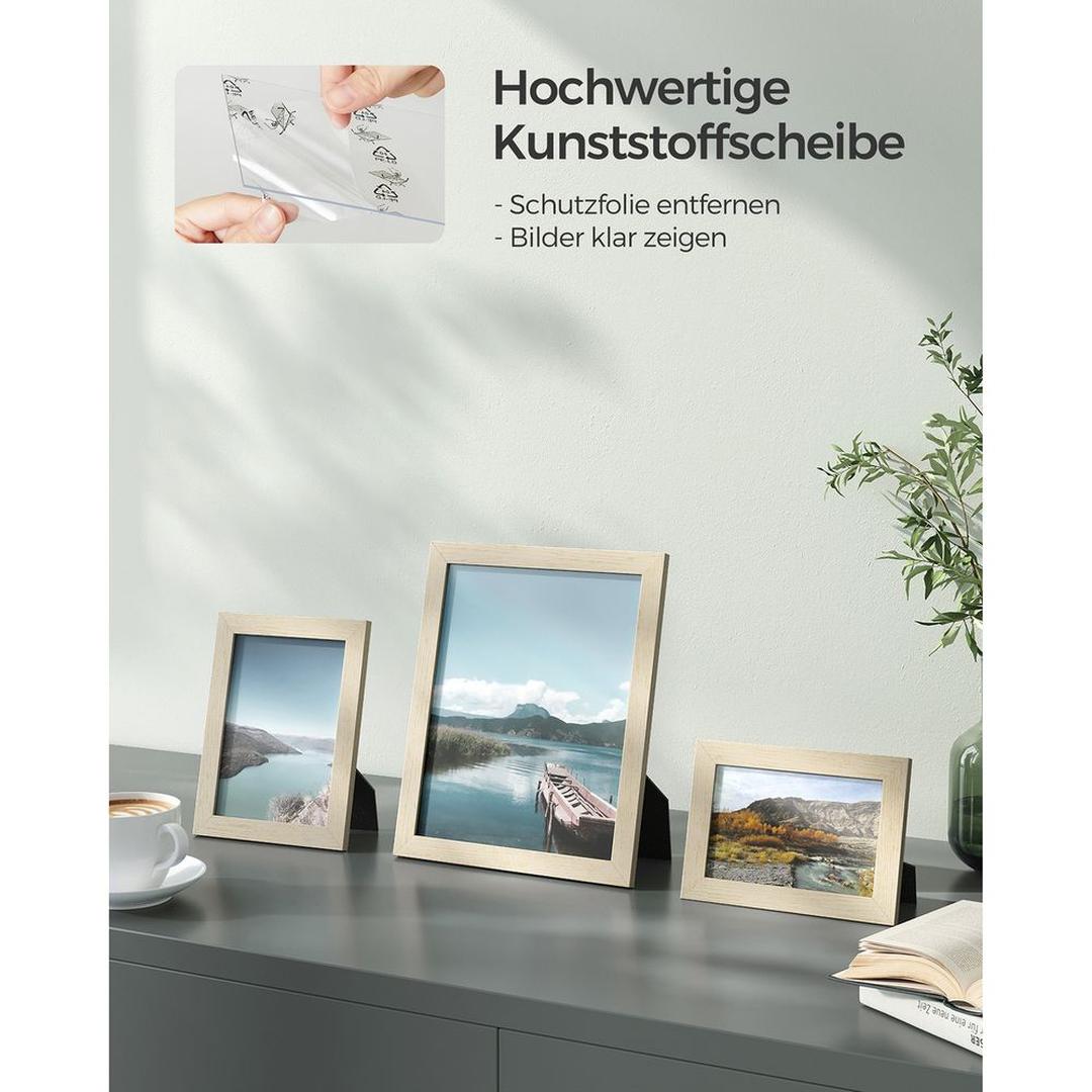 Fotolijsten Set van 10 – Zwarte Bilderframes voor Wand of Tafel met Verschillende Formaten