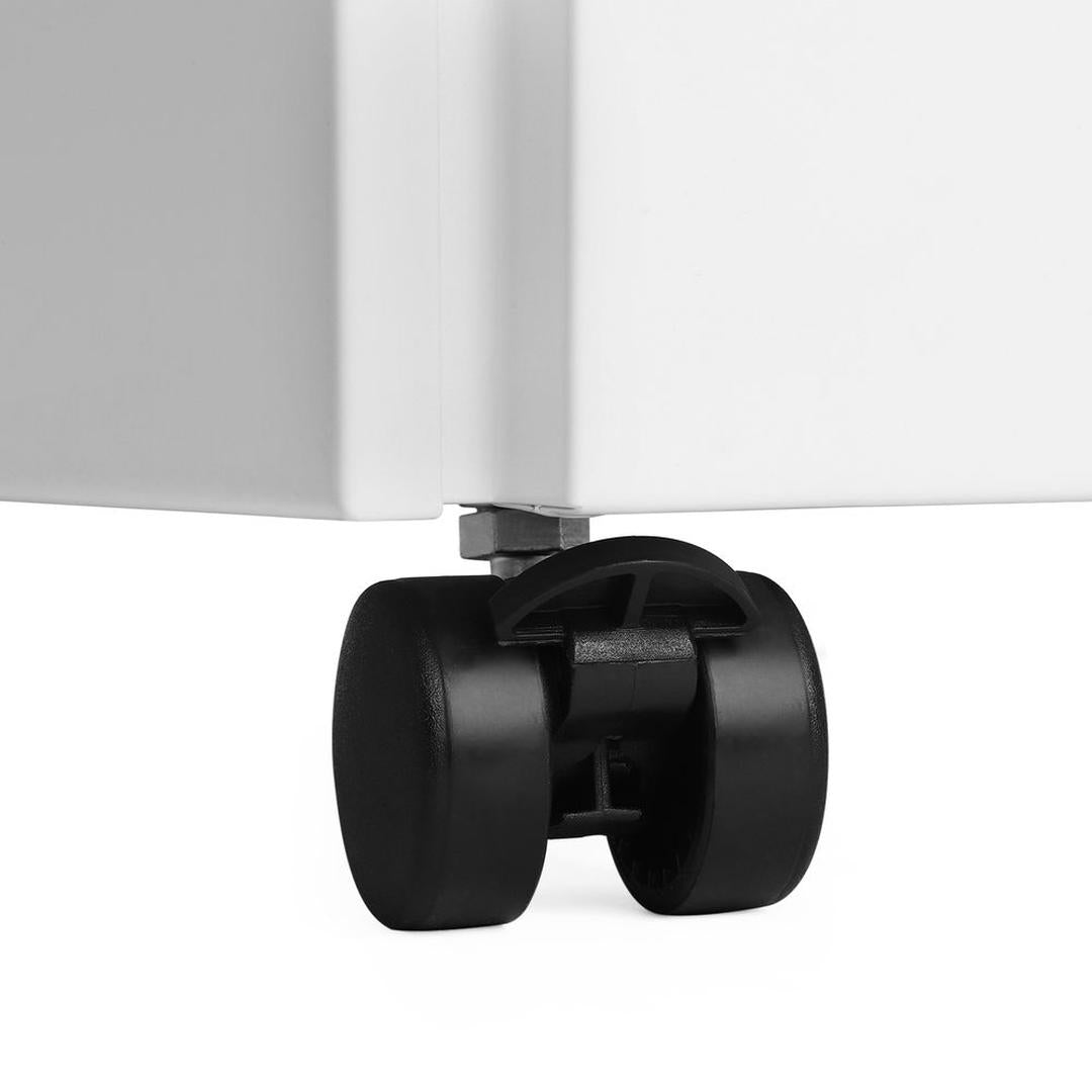 Verrijdbare Ladecontainer met 3 Lades – Zwarte of witte Opbergunit op Wielen voor Kantoor of Thuis