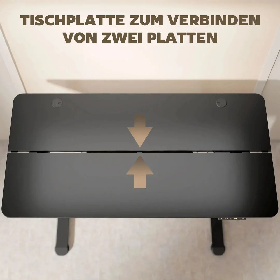 In hoogte verstelbaar sta-bureau – elektrisch computertafel met geheugenfunctie, 140 × 70 × 72–116 cm, wit
