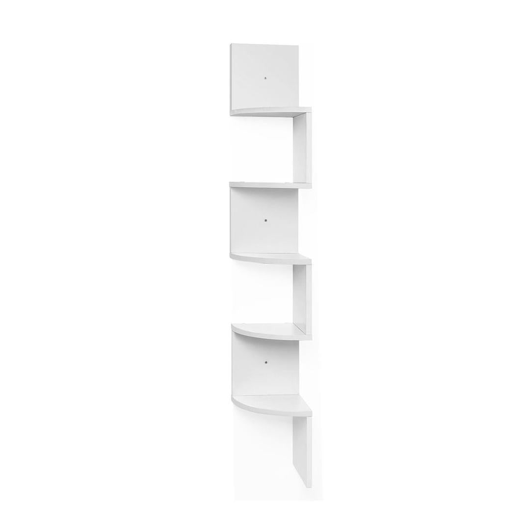 Zwevend Hoekwandrek in Houtlook – Ruimtebesparende Wandplank voor Woonkamer, Keuken of Slaapkamer