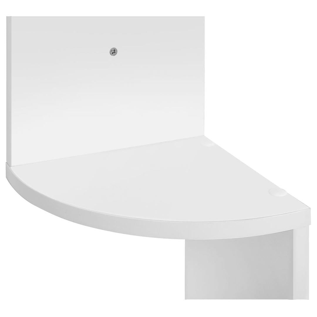 Zwevend Hoekwandrek in Houtlook – Ruimtebesparende Wandplank voor Woonkamer, Keuken of Slaapkamer