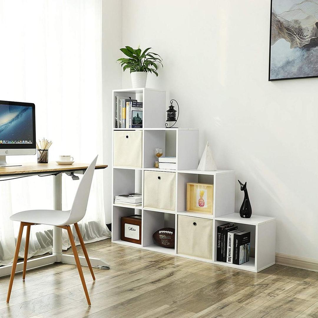 Boekenkast met 10 Kubusvakken – Open Opbergkast voor Boeken, Decoratie en Accessoires