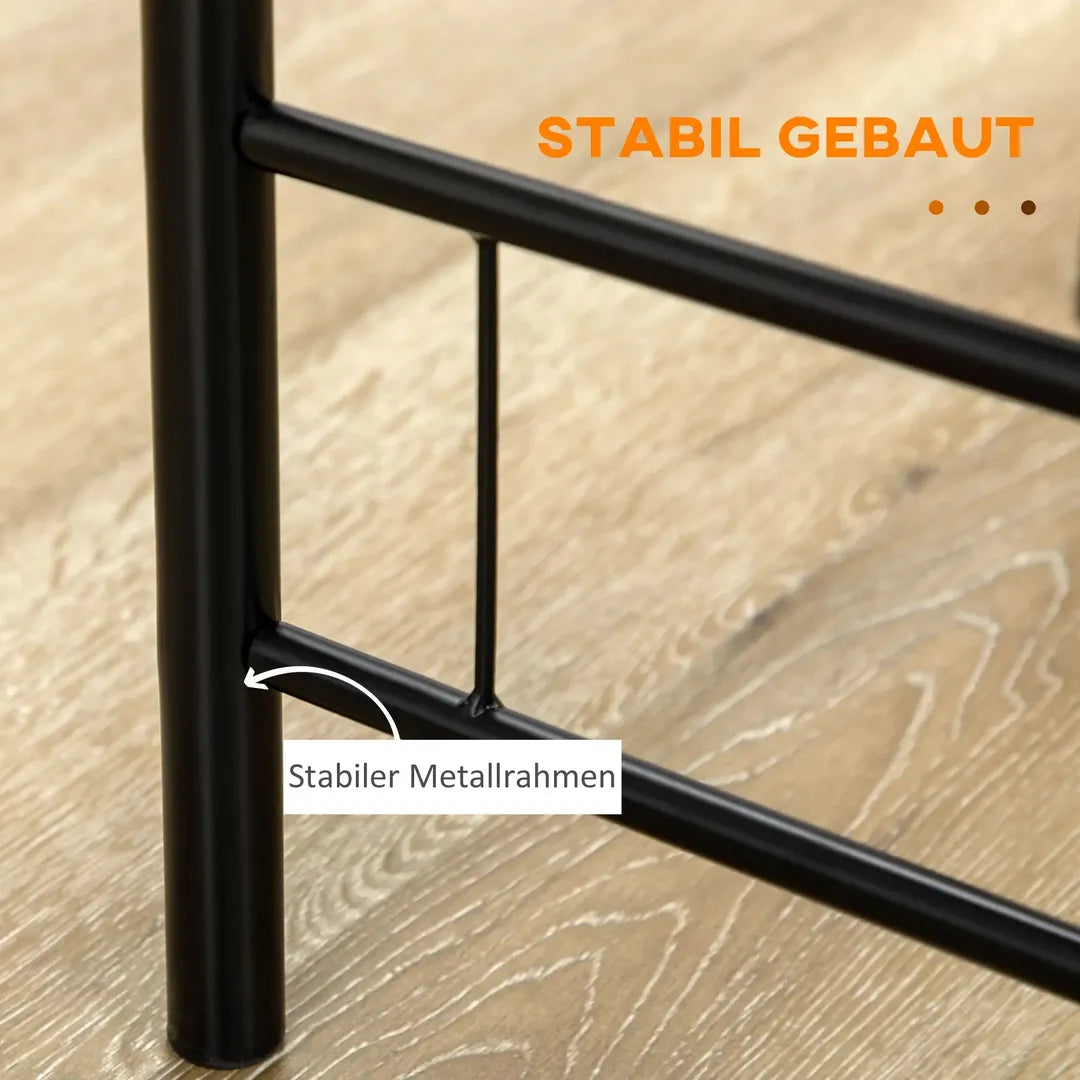 Eettafelset voor 2 Personen – 1 Tafel, 2 Stoelen van Grenenhout – Wit en Grijs