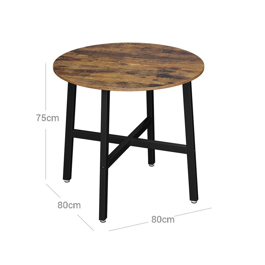 Ronde Keukentafel 80 × 75 cm – Compacte Eettafel voor Keuken of Eetkamer