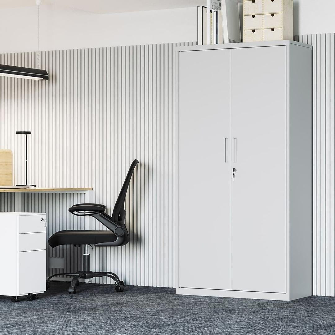 Archiefkast met 2 Deuren – Afsluitbare Opbergkast voor Kantoor en Thuiswerkplek