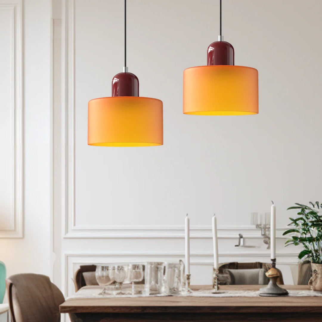 Arvid hanglamp van glas en metaal – detailfoto van de afwerking