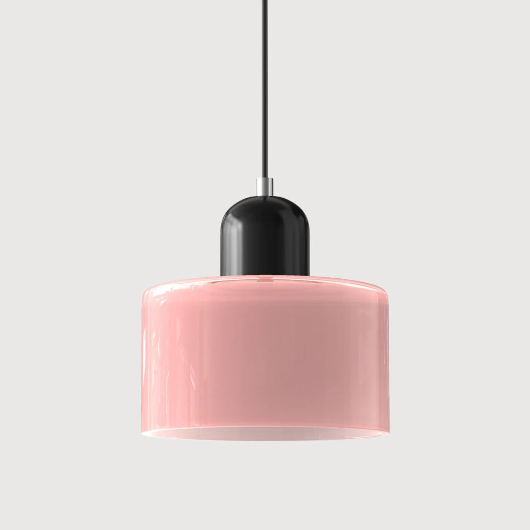 Arvid hanglamp van glas en metaal – in een woonkamer (50)