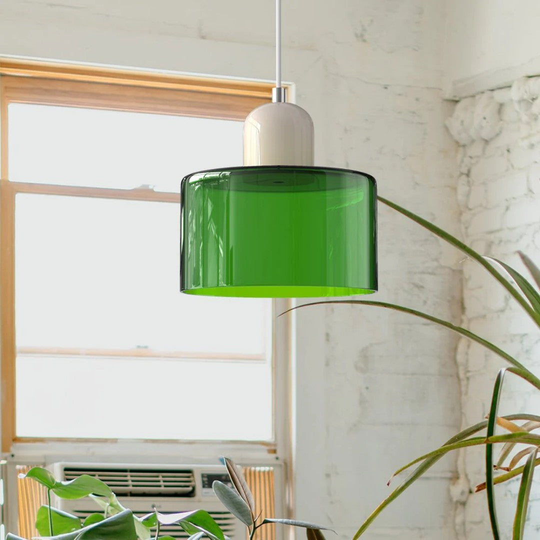 Arvid hanglamp van glas en metaal – close-up van het materiaal
