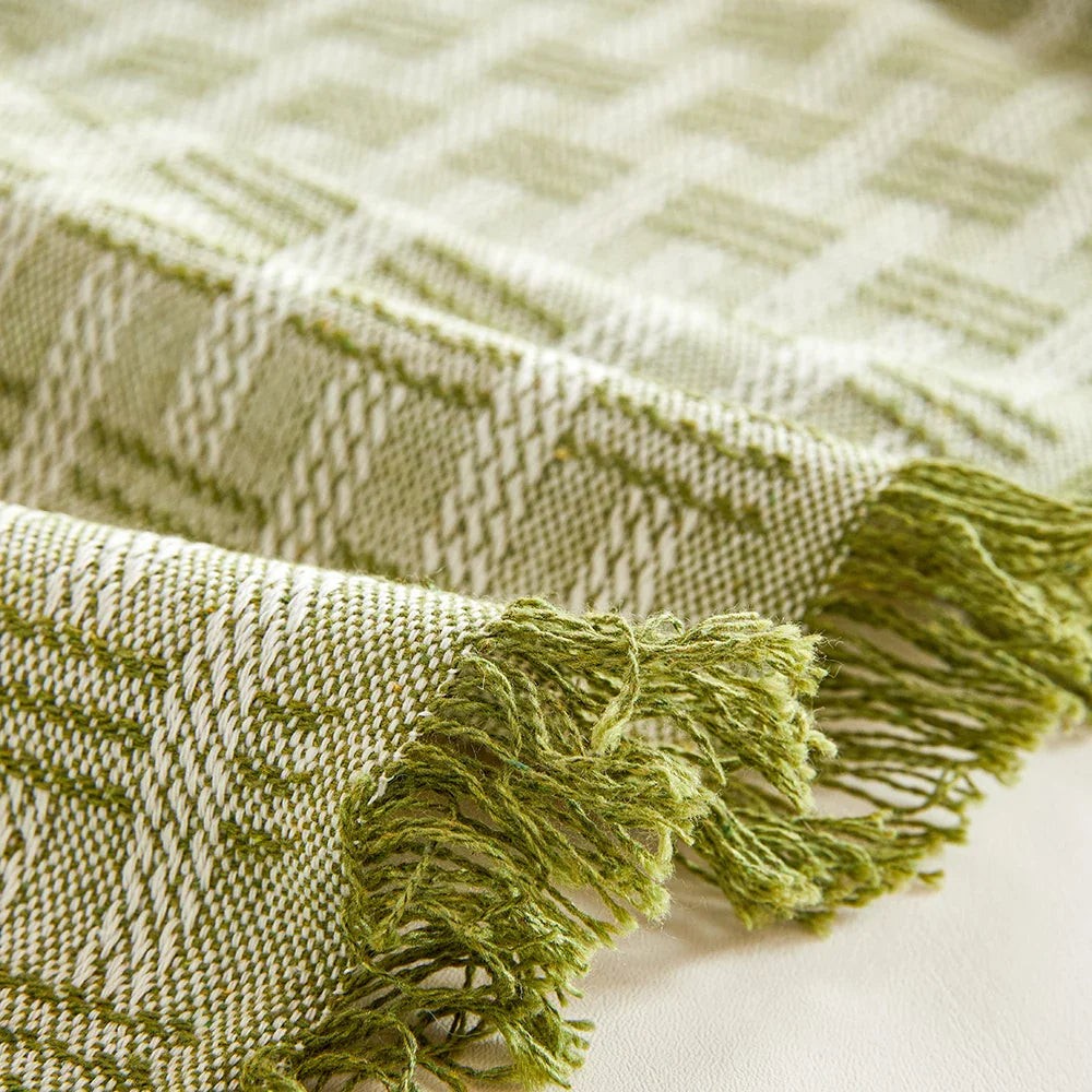 Aurelis bankhoes van polyester – close-up van het materiaal