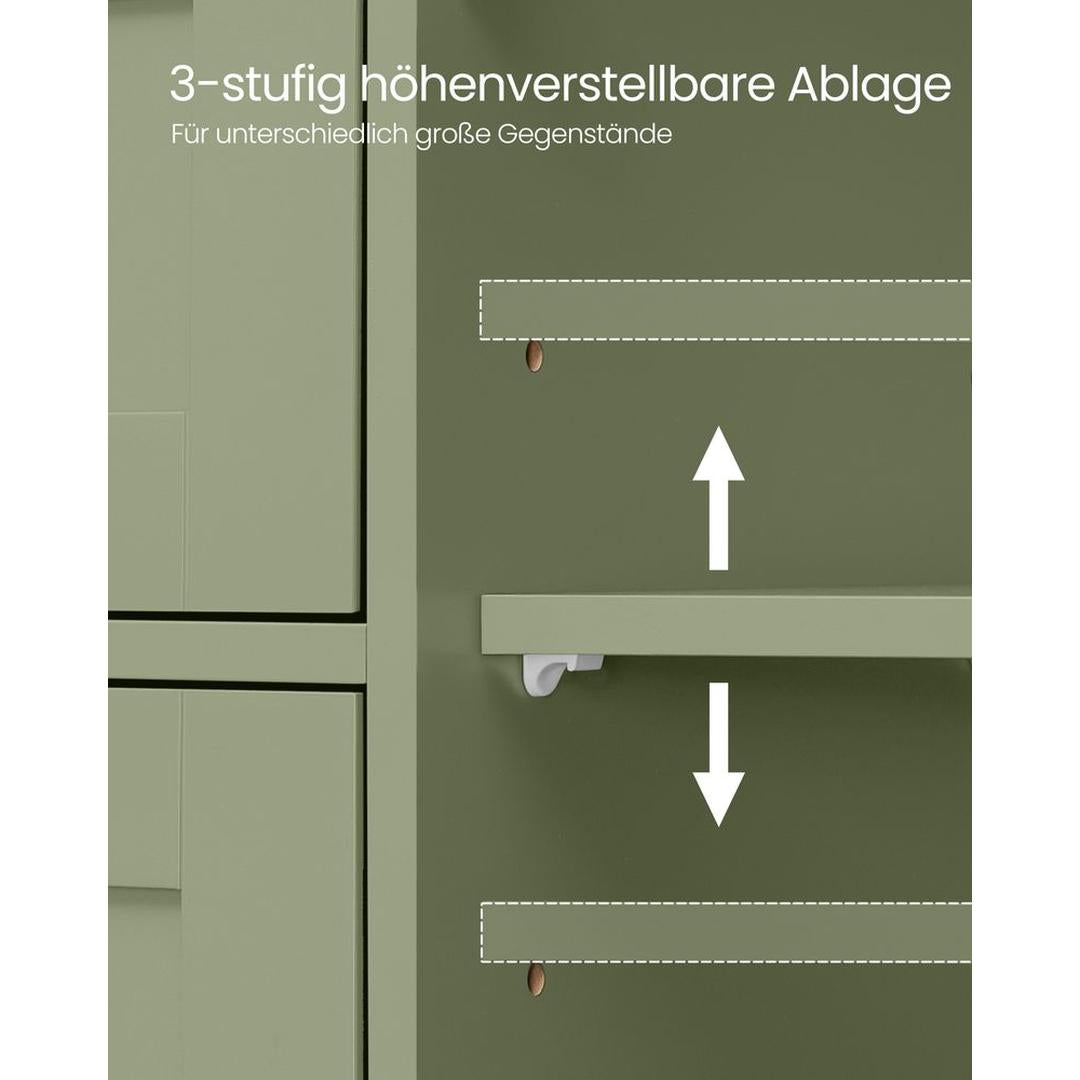 Vrijstaande Badkamer Opbergkast met Deur en Lades – Smalle Ladekast 55 × 30 × 82 cm
