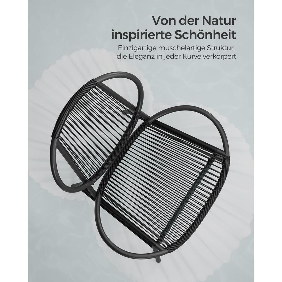 Balkonmeubelset set van 3 – met tafel en 2 stoelen, tuinset voor balkon en terras