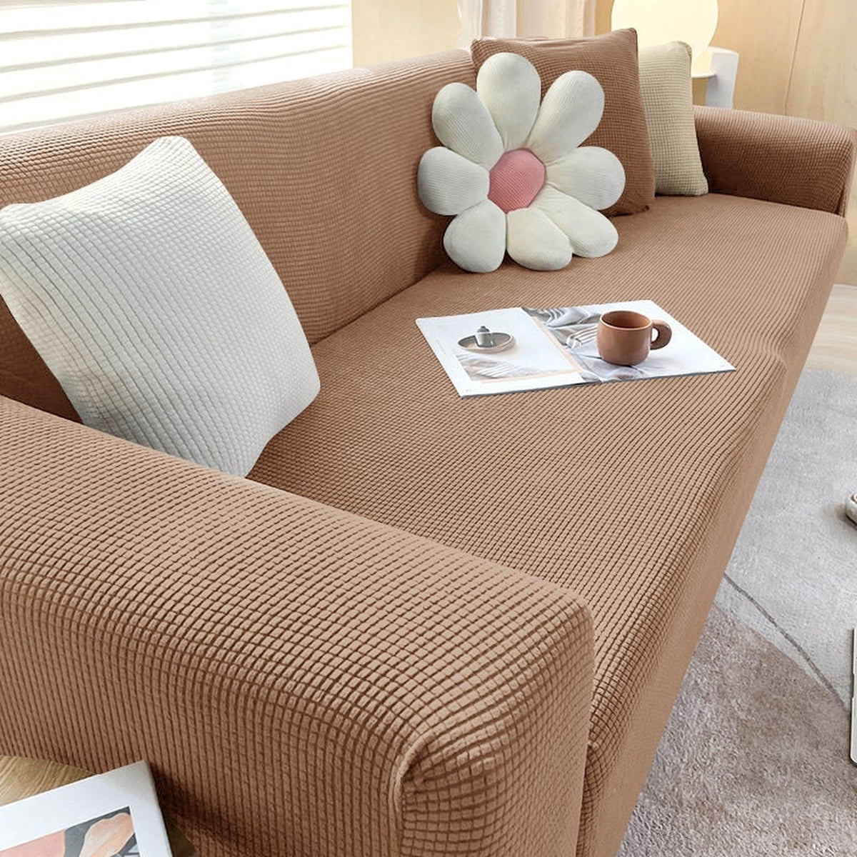 bankhoes – detailfoto van de afwerking