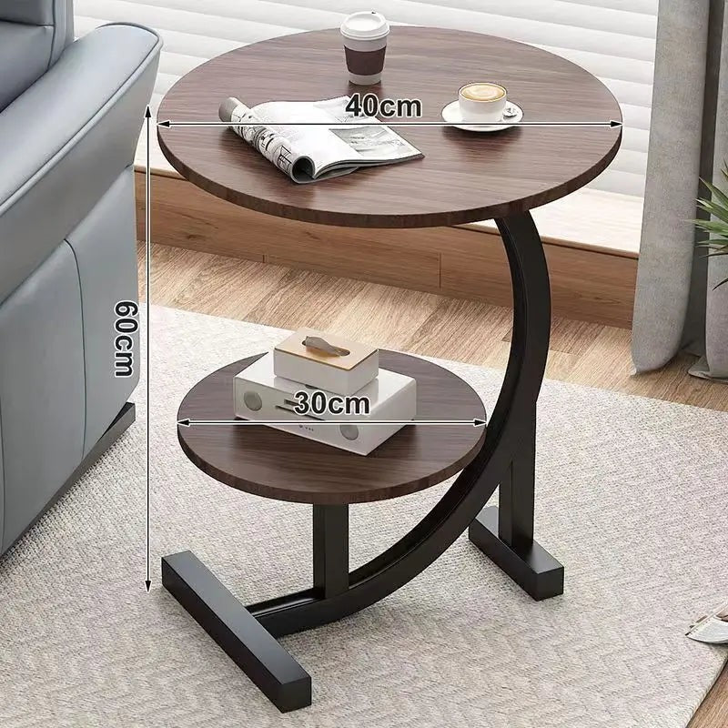 Borvik bijzettafel van hout, roestvrijstaal, metaal – sfeerbeeld in huis